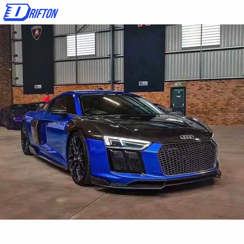 Drifton Style Both Side Carbon Fiber Hood For Audi R8 2016-2024