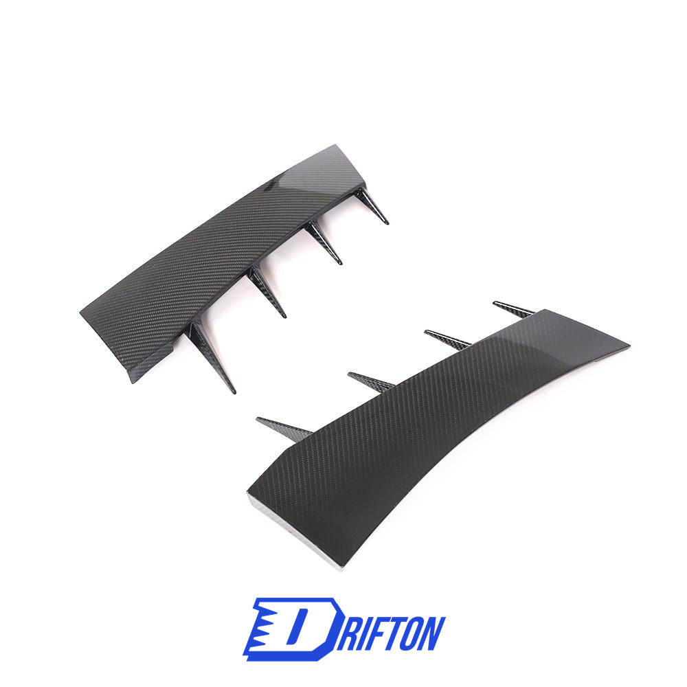 Dry Carbon Fiber Front Bumper Canards For Audi R8 2016-2019