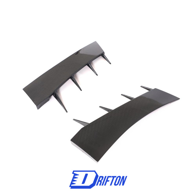 Dry Carbon Fiber Front Bumper Canards For Audi R8 2016-2019
