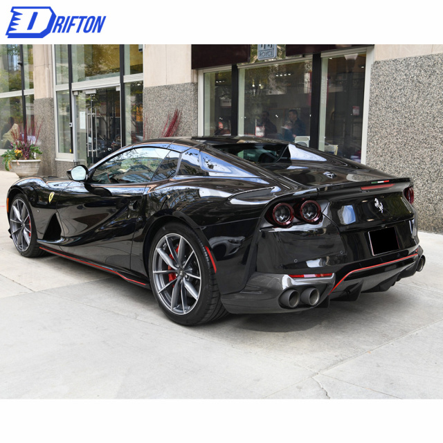 Dry Carbon Fiber Exhaust Heatshield Surround Replacement For Ferrari 812 2017-2018