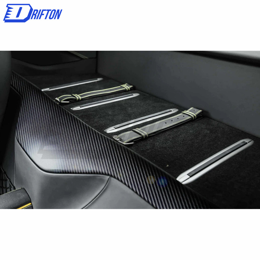 Dry Carbon Fiber Interiors Kits Luggage Retainer Replacement For Ferrari 812 Superfast GTS 2017-2023