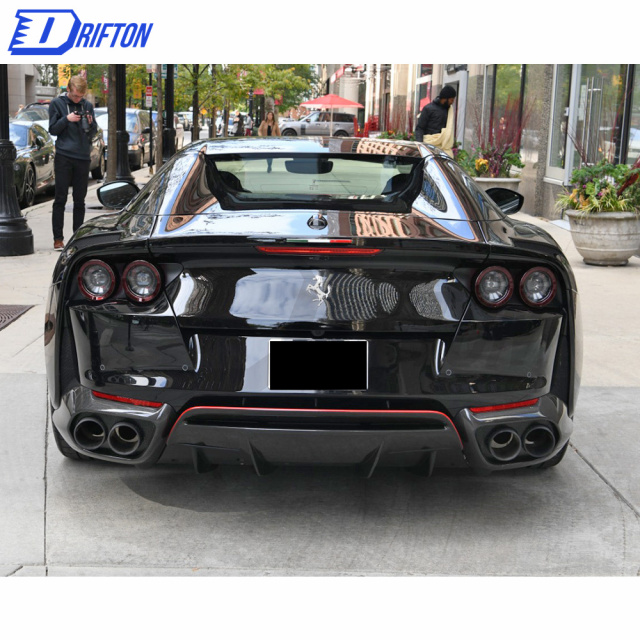 Dry Carbon Fiber Exhaust Heatshield Surround Replacement For Ferrari 812 2017-2018