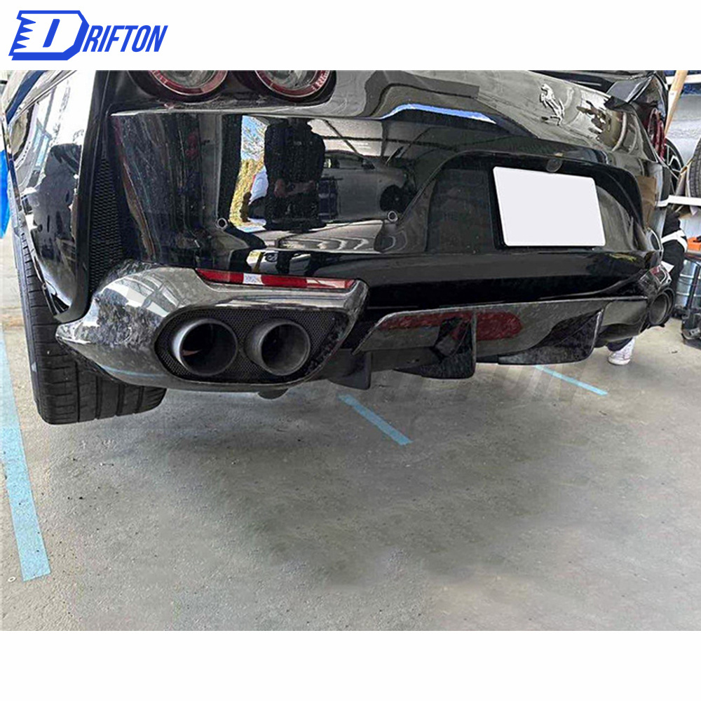 Forged Dry Carbon Fiber Exhaust Heatshield Surround Replacement For Ferrari 812 2017-2018