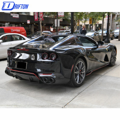 Dry Carbon Fiber Exhaust Heatshield Surround Replacement For Ferrari 812 2017-2018