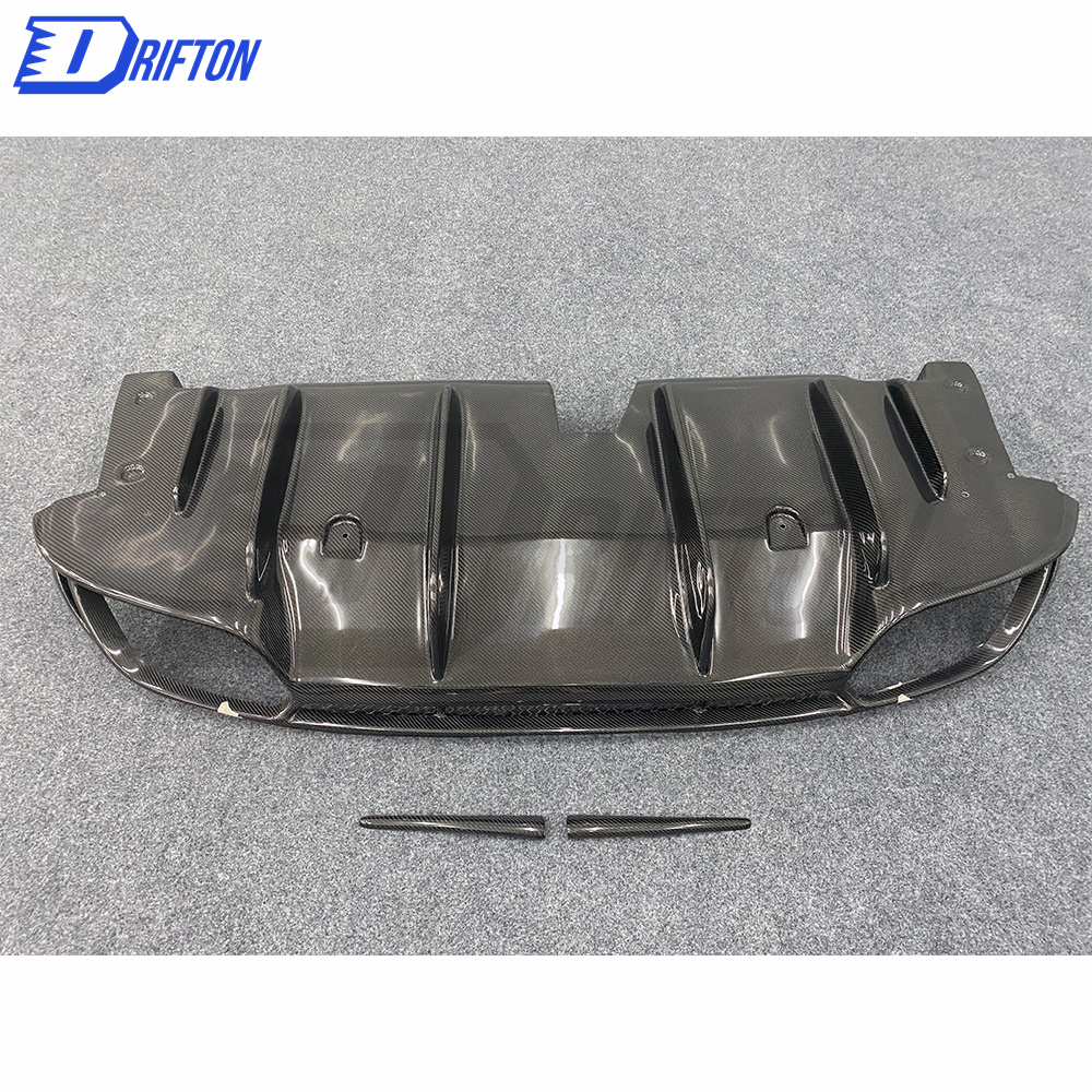 Quadrifoglio Style Carbon Fiber Rear Diffuser For Alfa Romeo Giulia Base Ti 2016-2018