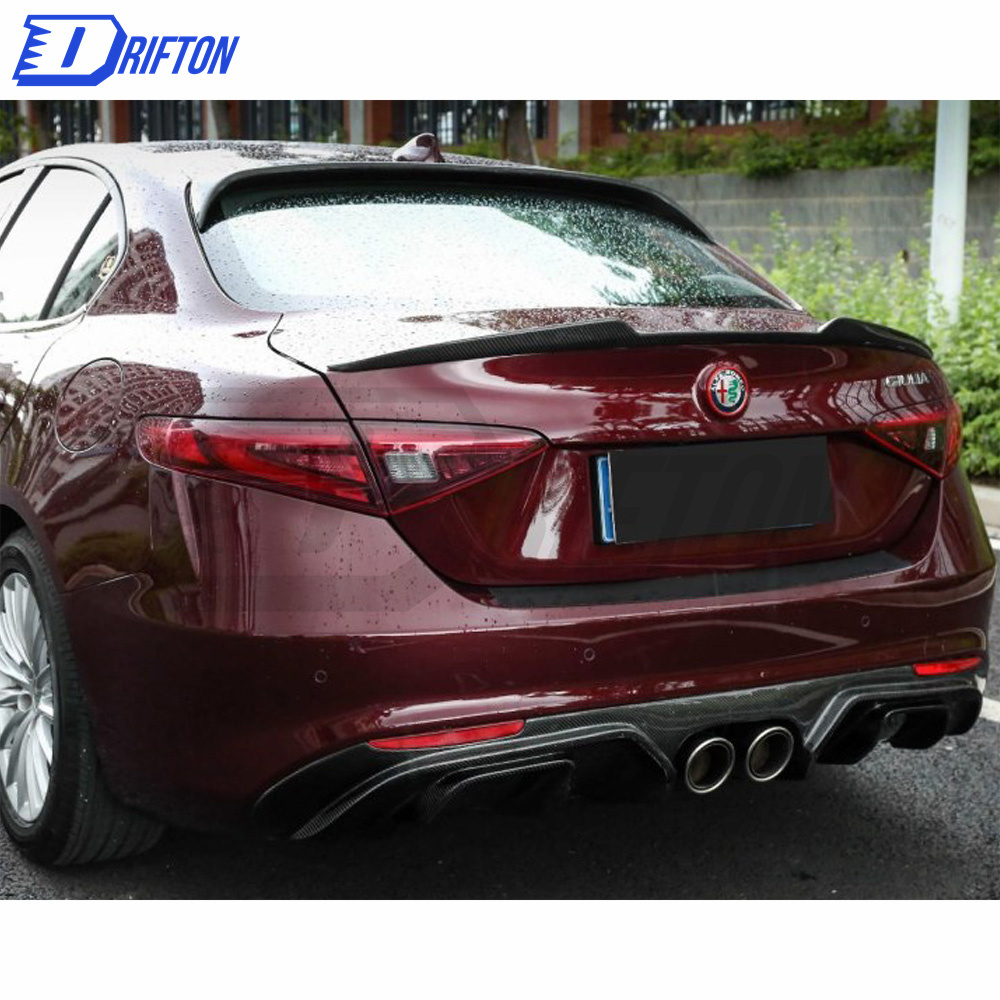 A Style Carbon Fiber Roof Spoiler For Alfa Romeo Giulia 2016-2018