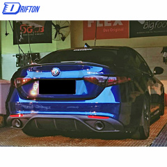 B Style Carbon Fiber Rear Diffuser For Alfa Romeo Giulia Base Ti 2016-2018