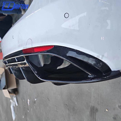 Quadrifoglio Style Carbon Fiber Rear Diffuser For Alfa Romeo Giulia Base Ti 2016-2018