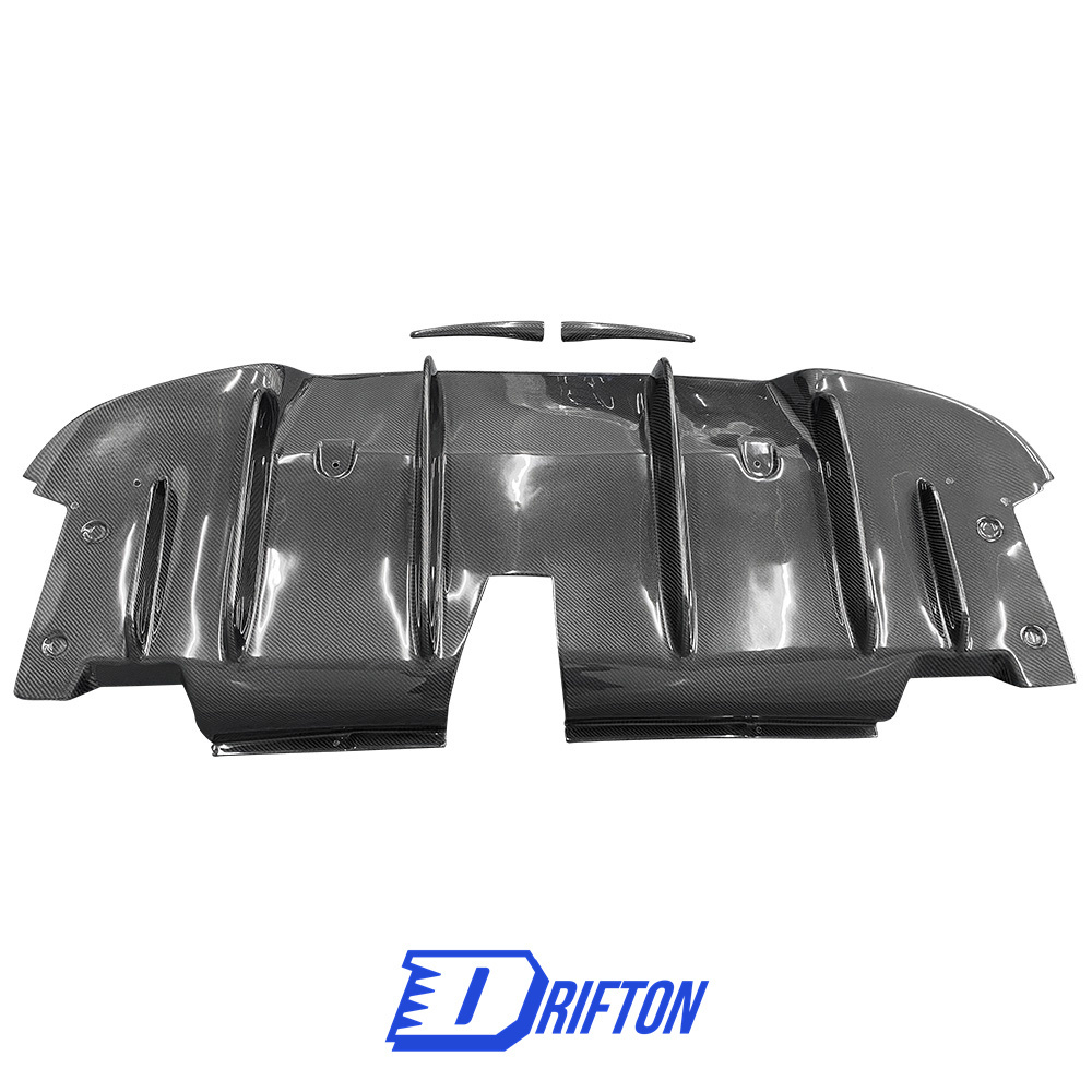 Quadrifoglio Style Carbon Fiber Rear Diffuser For Alfa Romeo Giulia Base Ti 2016-2018