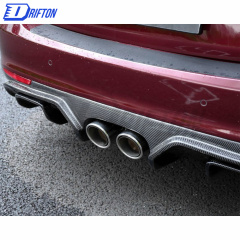 Carbon Fiber Rear Diffuser (Mid-tips) For Alfa Romeo Giulia Base Ti 2016-2018