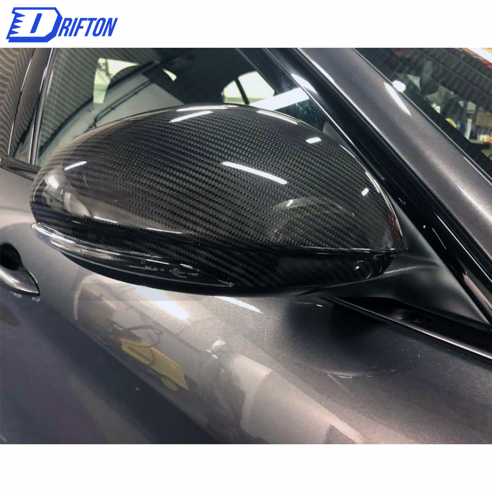 Dry Carbon Fiber Mirror Cover (add on) For Alfa Romeo Giulia 2015-2021