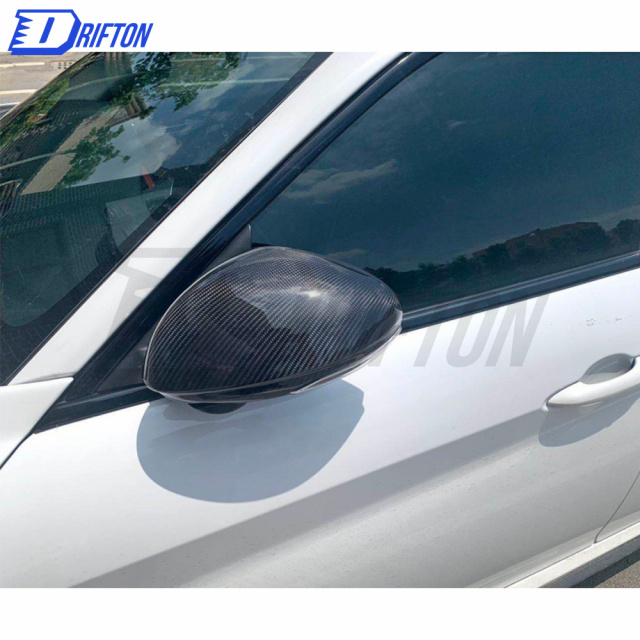 Dry Carbon Fiber Mirror Cover For Alfa Romeo Giulia 2016-2023