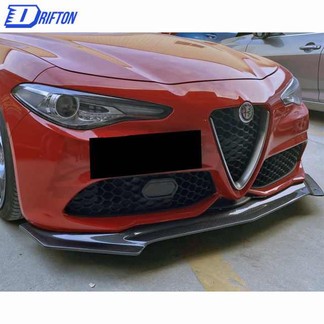 Carbon Fiber Front Lip For Alfa Romeo Giulia Sport Milano 2016-2018