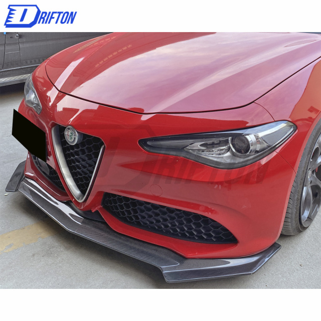 Carbon Fiber Front Lip For Alfa Romeo Giulia Sport Milano 2016-2018