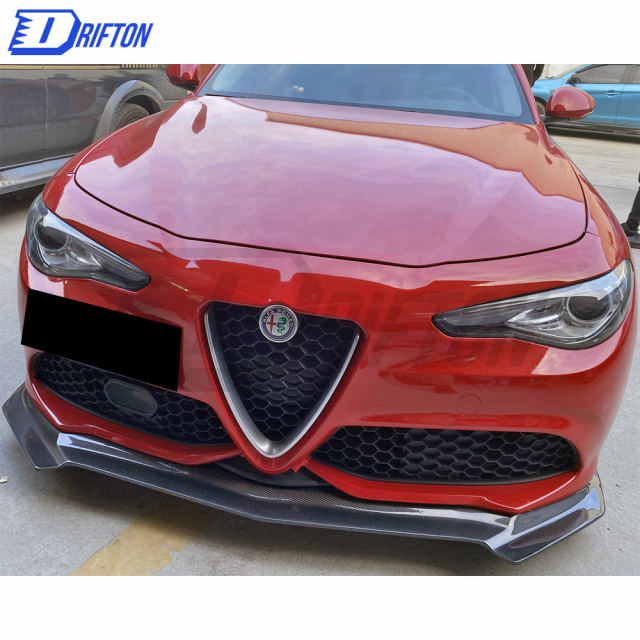 Carbon Fiber Front Lip For Alfa Romeo Giulia Sport Milano 2016-2018