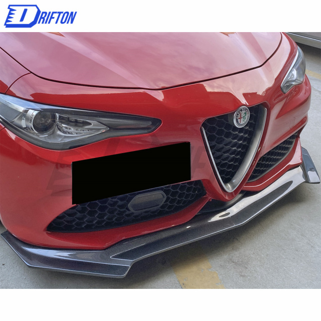 Carbon Fiber Front Lip For Alfa Romeo Giulia Sport Milano 2016-2018