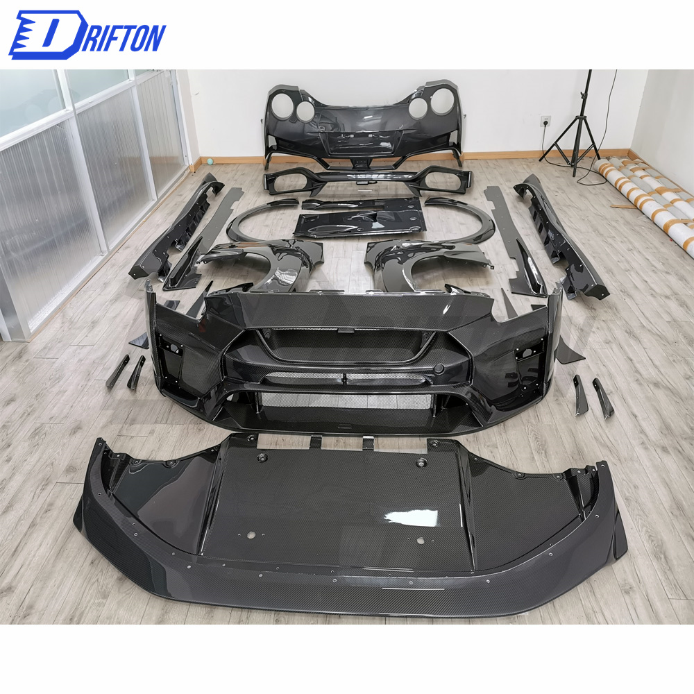 Varis MY19 Style Full Carbon Fiber Front Bumper Assemble For Nissan R35 GTR 2017-2019