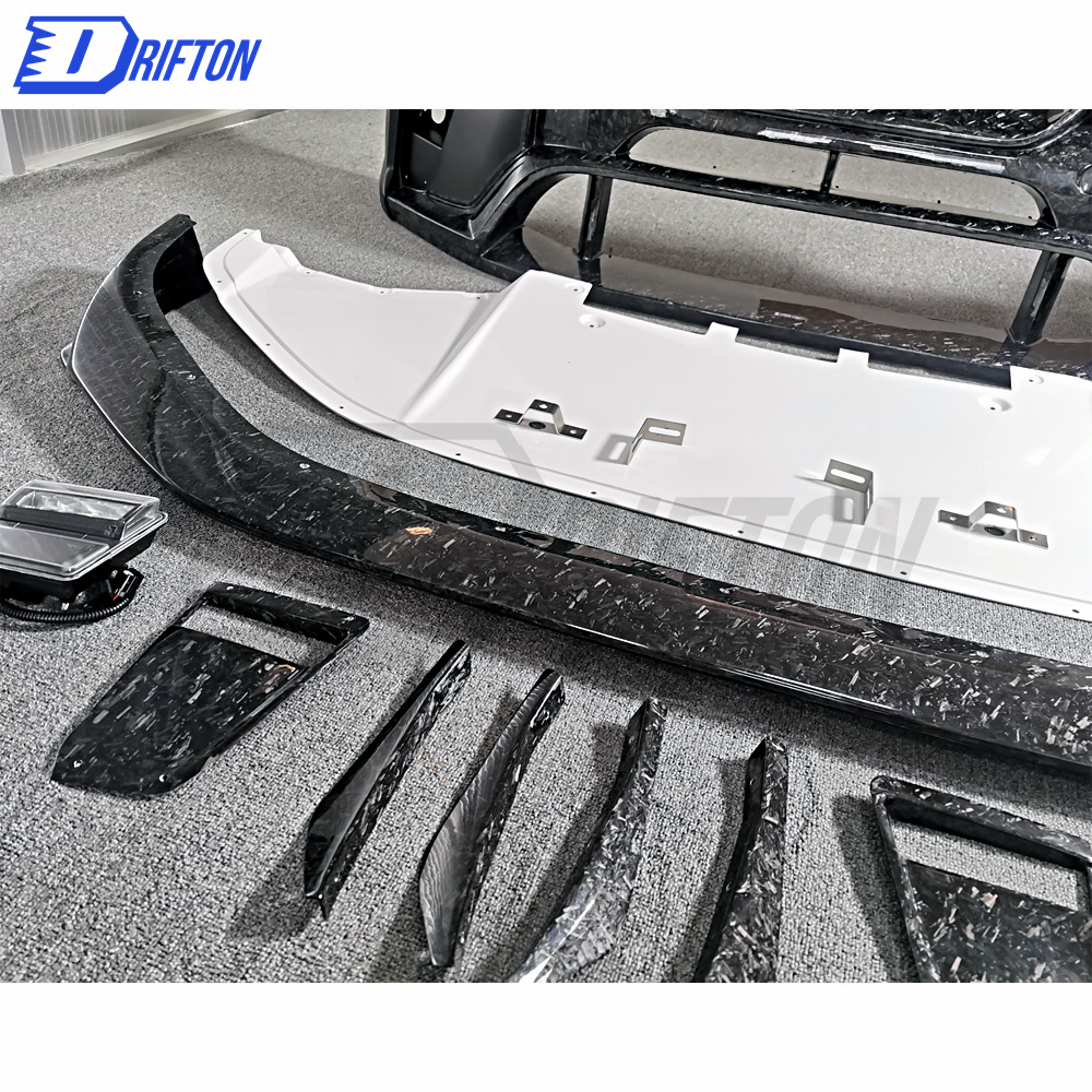 Varis MY19 Style Partial Forged Carbon Fiber Front Bumper For Nissan R35 GTR 2017-2019