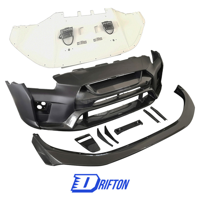 Varis MY19 Style Partial Carbon Fiber Front Bumper For Nissan R35 GTR 2017-2026