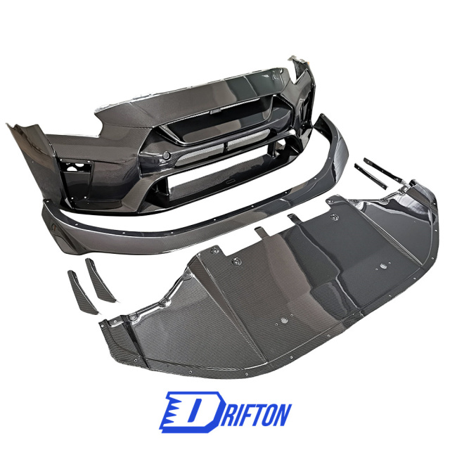 Varis MY19 Style Full Carbon Fiber Front Bumper Assemble For Nissan R35 GTR 2017-2019