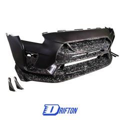 Varis MY19 Style Partial Forged Carbon Fiber Front Bumper For Nissan R35 GTR 2017-2019