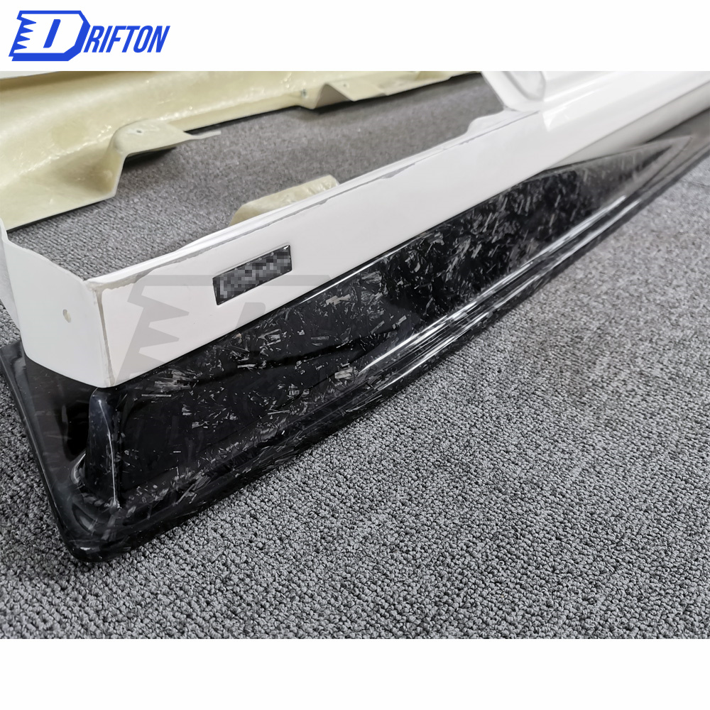 Varis MY19 Style Partial Forged Carbon Fiber Side Skirt With Underboard For Nissan R35 GTR 2017-2019
