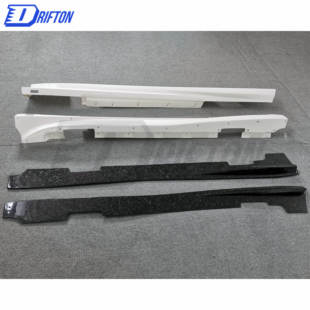 Varis MY19 Style Partial Forged Carbon Fiber Side Skirt With Underboard For Nissan R35 GTR 2017-2019