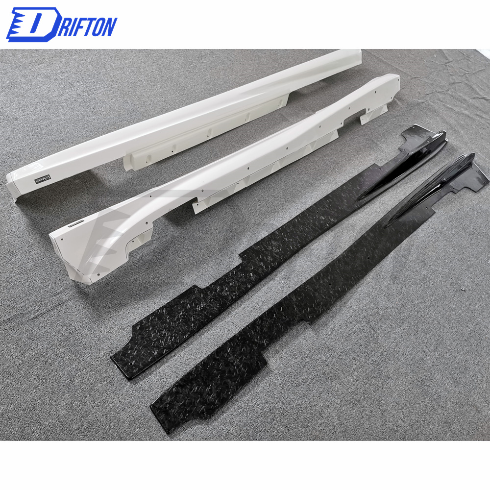 Varis MY19 Style Partial Forged Carbon Fiber Side Skirt With Underboard For Nissan R35 GTR 2017-2019