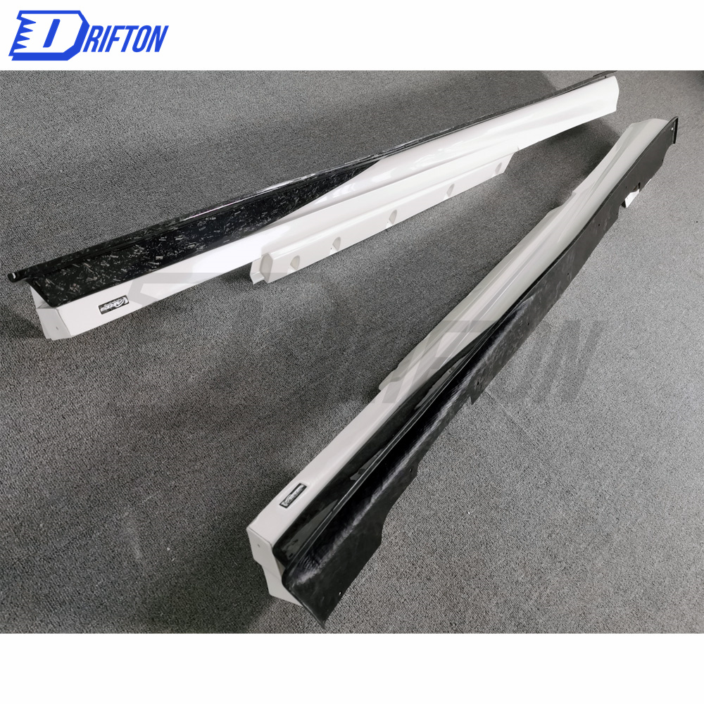 Varis MY19 Style Partial Forged Carbon Fiber Side Skirt With Underboard For Nissan R35 GTR 2017-2019