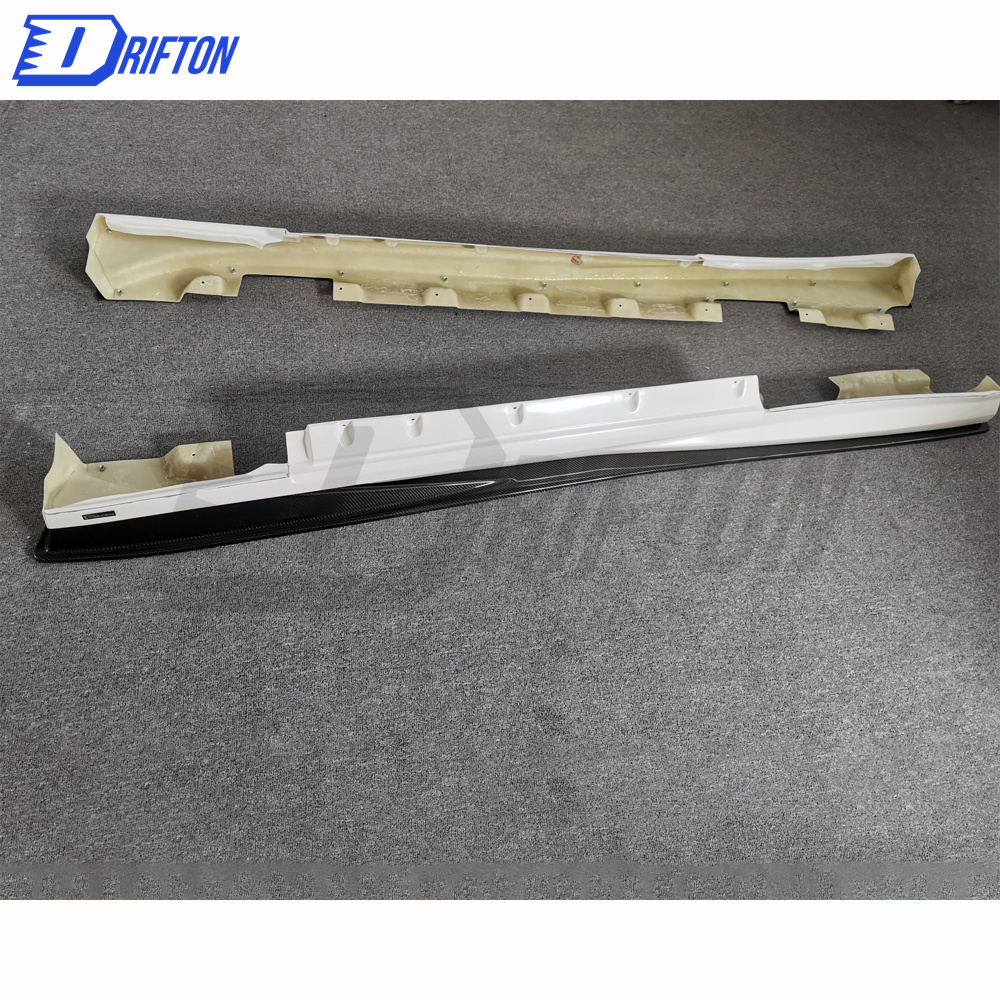 Varis MY19 Style Partial Carbon Fiber Side Skirt With Underboard For Nissan R35 GTR 2017-2019