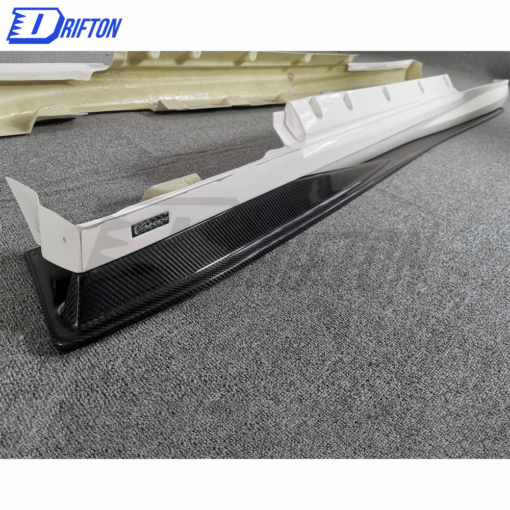 Varis MY19 Style Partial Carbon Fiber Side Skirt With Underboard For Nissan R35 GTR 2017-2019