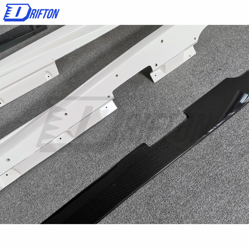 Varis MY19 Style Partial Carbon Fiber Side Skirt With Underboard For Nissan R35 GTR 2017-2019