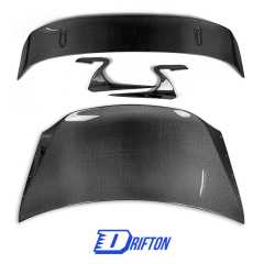 Revozport Style Carbon Fiber Rear Spoiler Wing & Trunk Lid For Nissan R35 GTR 2008-2023