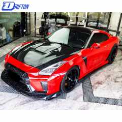 Varis MY19 Style Partial Forged Carbon Fiber Rear Bumper Assembly For Nissan R35 GTR 2017-2019
