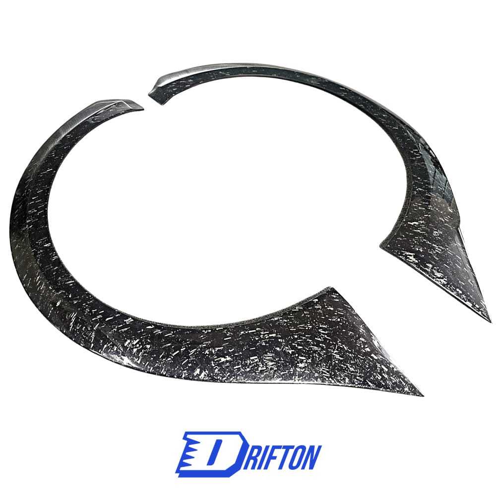 Varis MY19 Style Carbon Fiber Rear Fender Trim Wheels Flare For Nissan R35 GTR 2017-2019