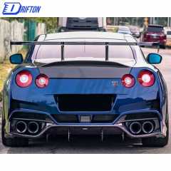 Varis MY19 Style Carbon Fiber Rear Fender Trim Wheels Flare For Nissan R35 GTR 2017-2019