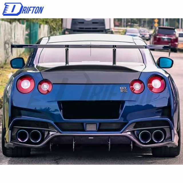 Varis MY19 Style Carbon Fiber Rear Fender Trim Wheels Flare For Nissan R35 GTR 2017-2019