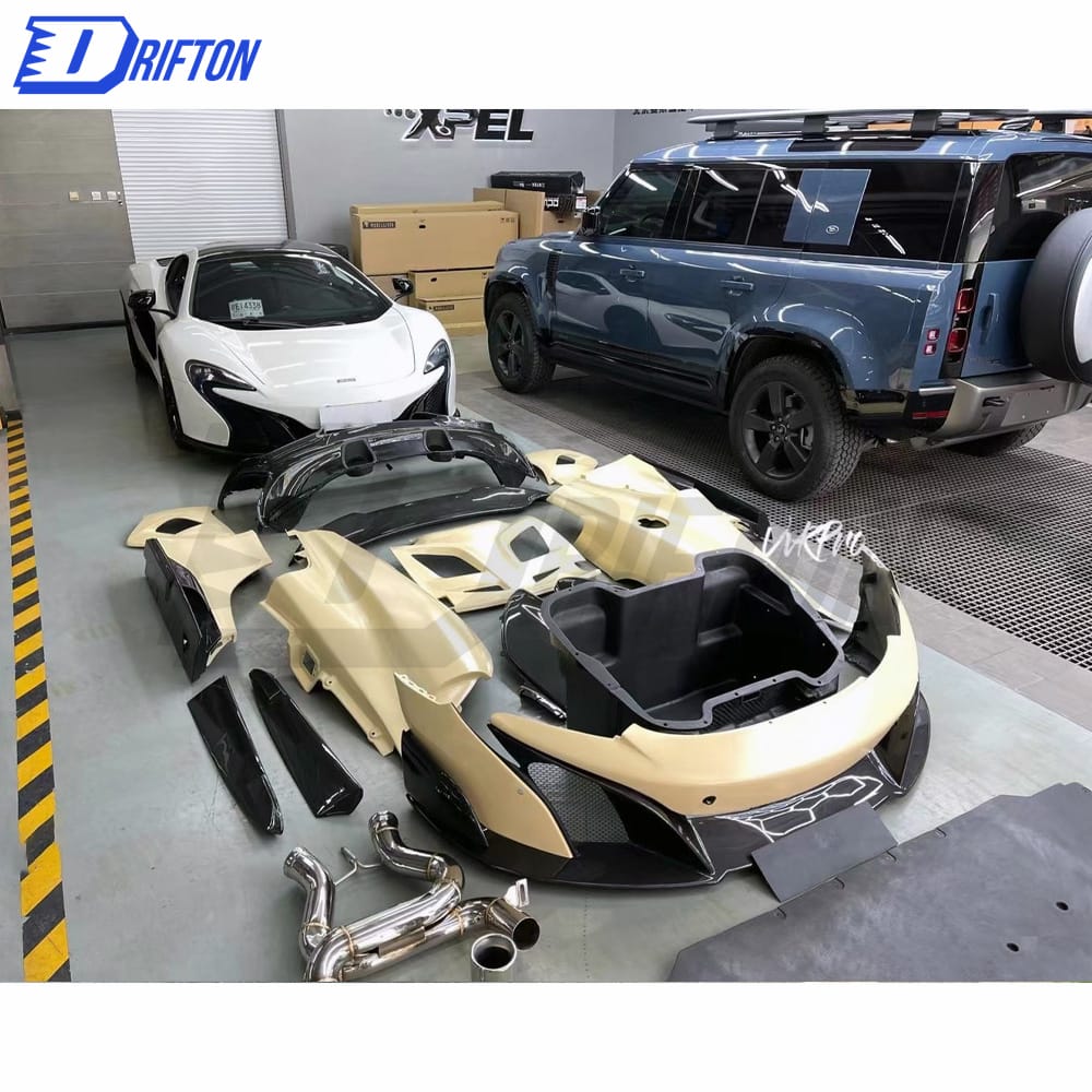 Conversion 675LT Style Dry Carbon Fiber Full Body Kit For Mclaren 650S Coupe / Spider / MP4-12C Bodykit