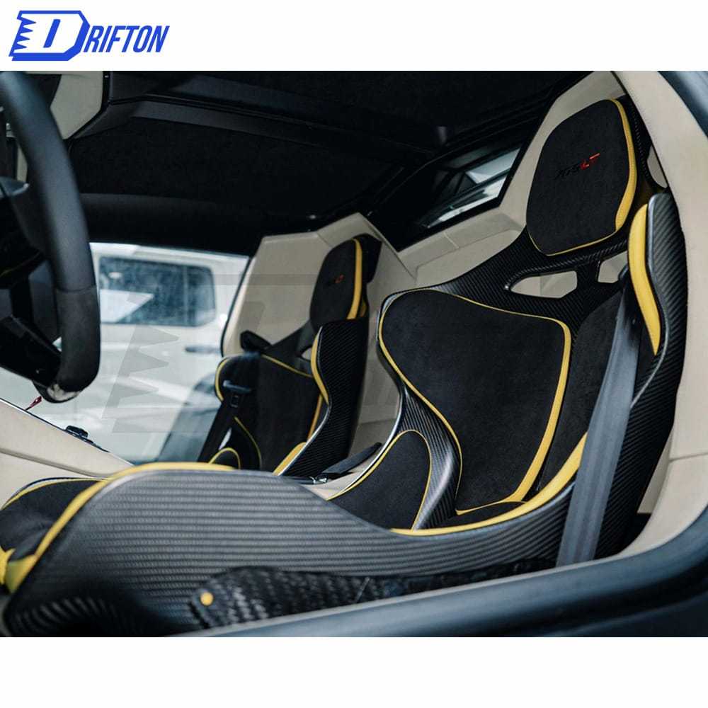Universal Racing Seats MSO SENNA Style Dry Carbon Fiber Car Bucket Professional Ultra Light Sport Chair