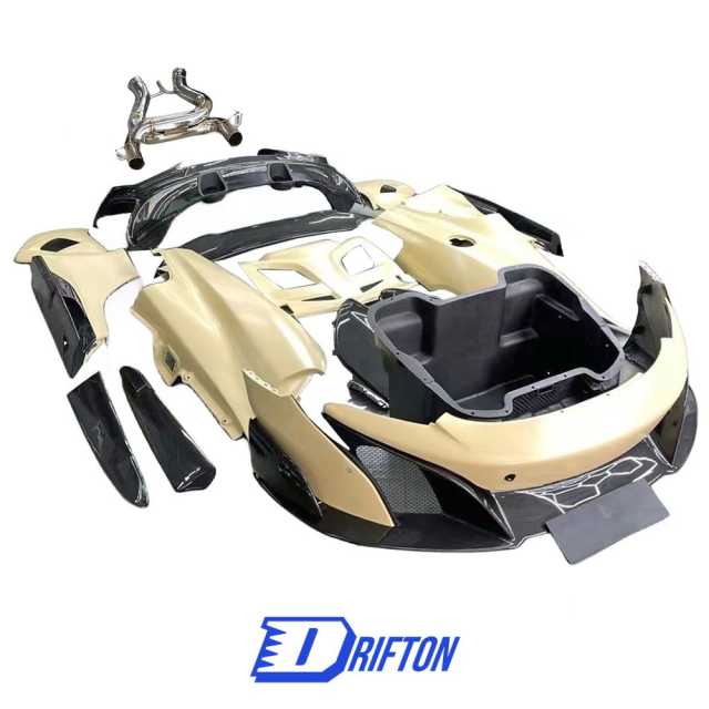 Conversion 675LT Style Dry Carbon Fiber Full Body Kit For Mclaren 650S Coupe / Spider / MP4-12C
