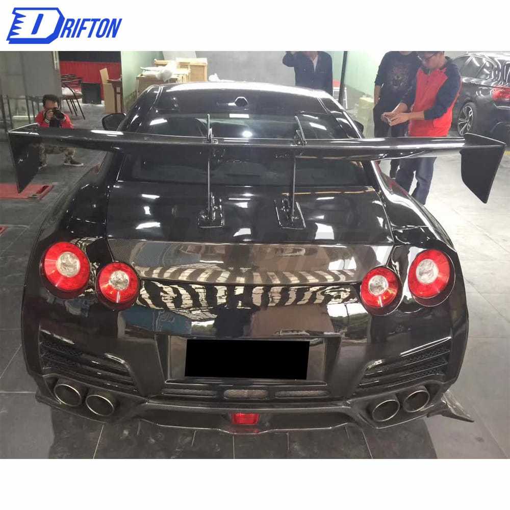 Voltex Type-7 Swan Neck Style Carbon Fiber GT Spoiler 1600mm For Nissan R35 GTR 2008-2026
