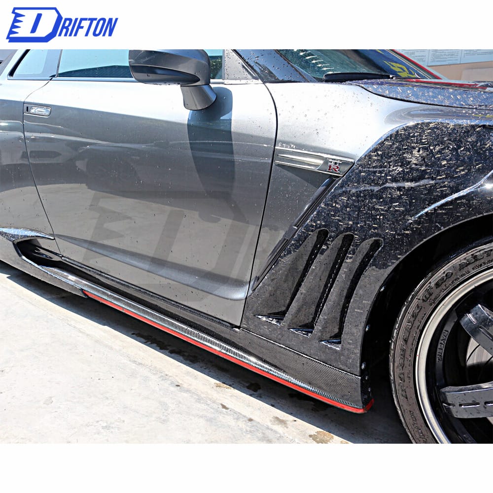 Vent Style Half Carbon Fiber Fender For Nissan R35 GTR 2008-2019
