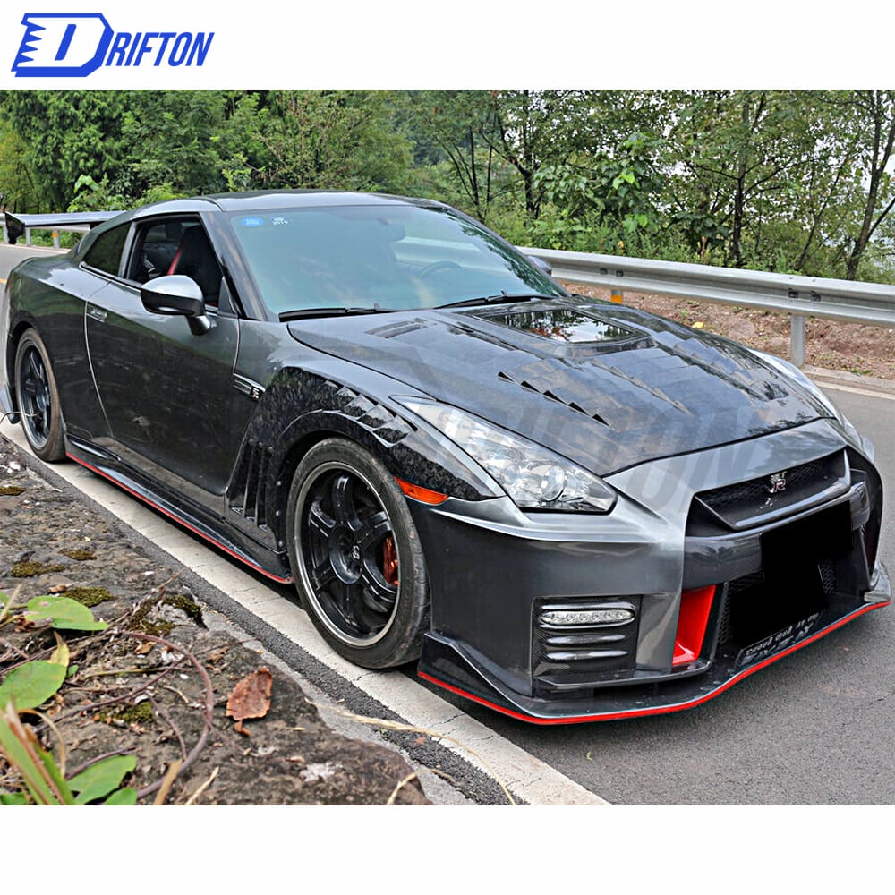 Vent Style Half Carbon Fiber Fender For Nissan R35 GTR 2008-2019
