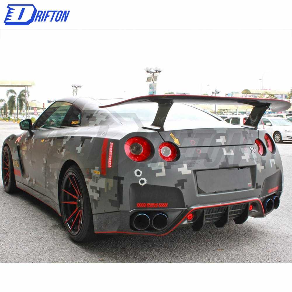 Wald Style Carbon Fiber Rear Diffuser For Nissan R35 GTR 2008-2016