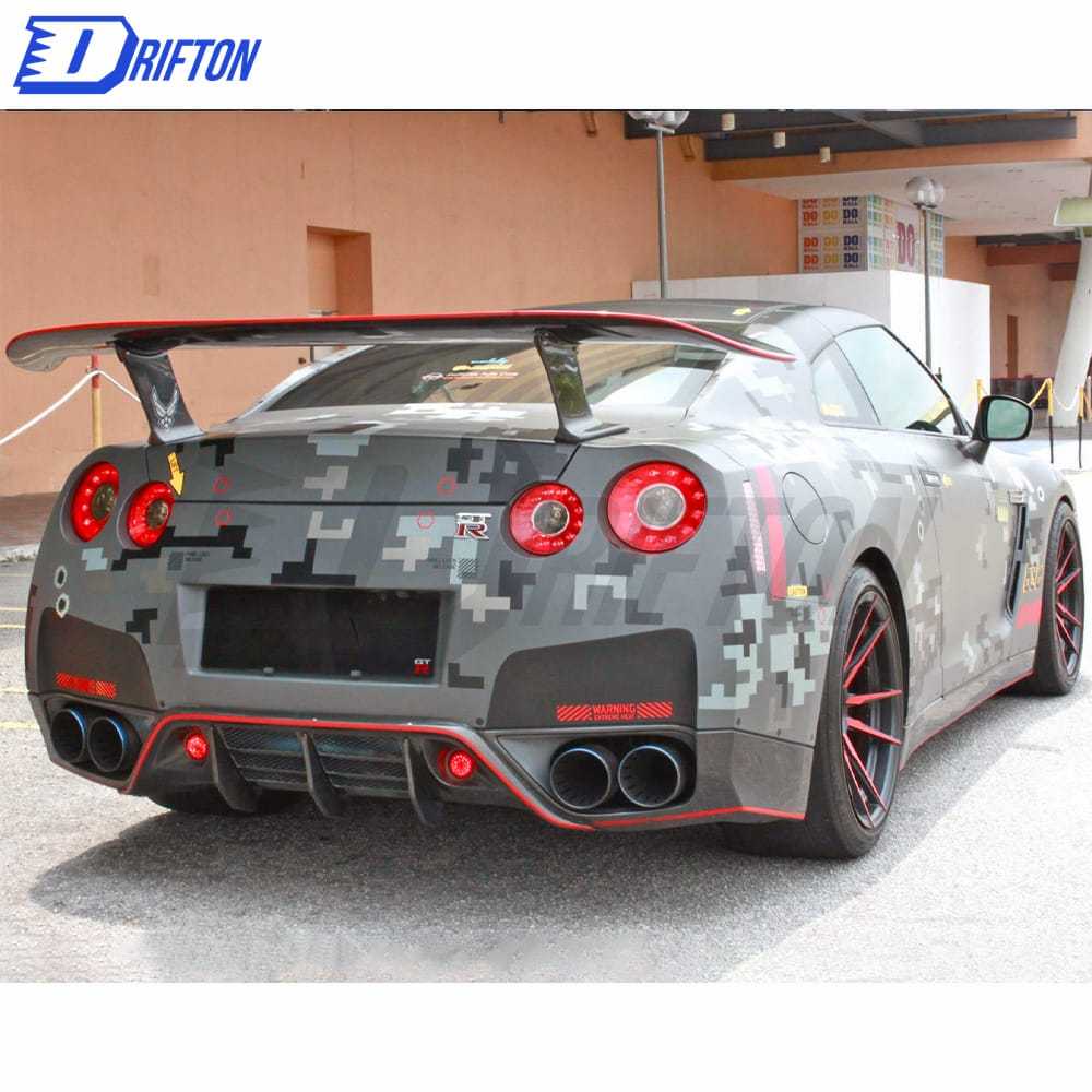Wald Style Carbon Fiber Rear Diffuser For Nissan R35 GTR 2008-2016