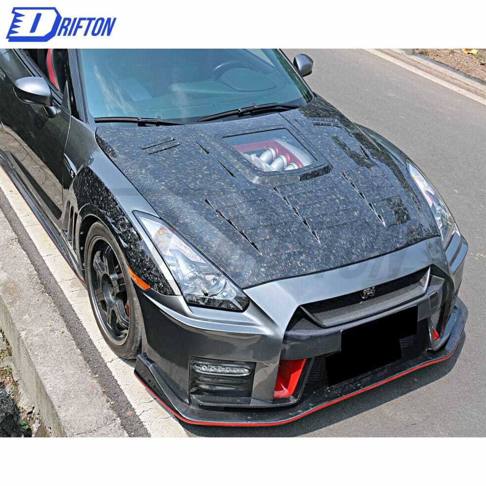 Vent Style Half Carbon Fiber Fender For Nissan R35 GTR 2008-2019