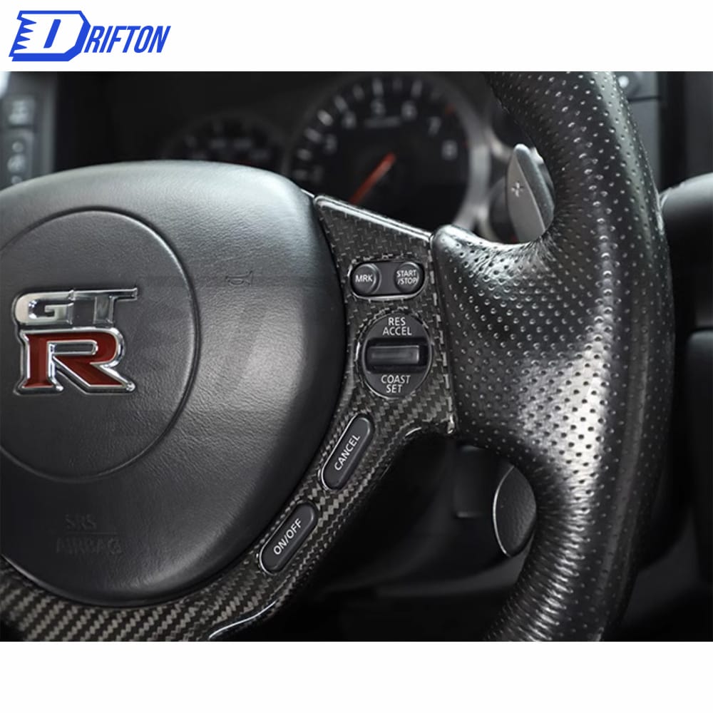 Dry Carbon Fiber Steering Wheel Cover For Nissan R35 GTR 2008-2016