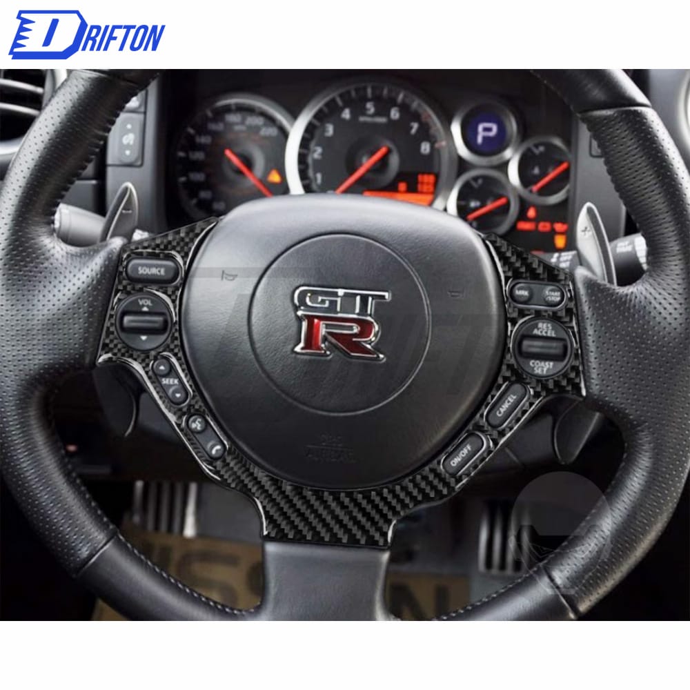 Dry Carbon Fiber Steering Wheel Cover For Nissan R35 GTR 2008-2016