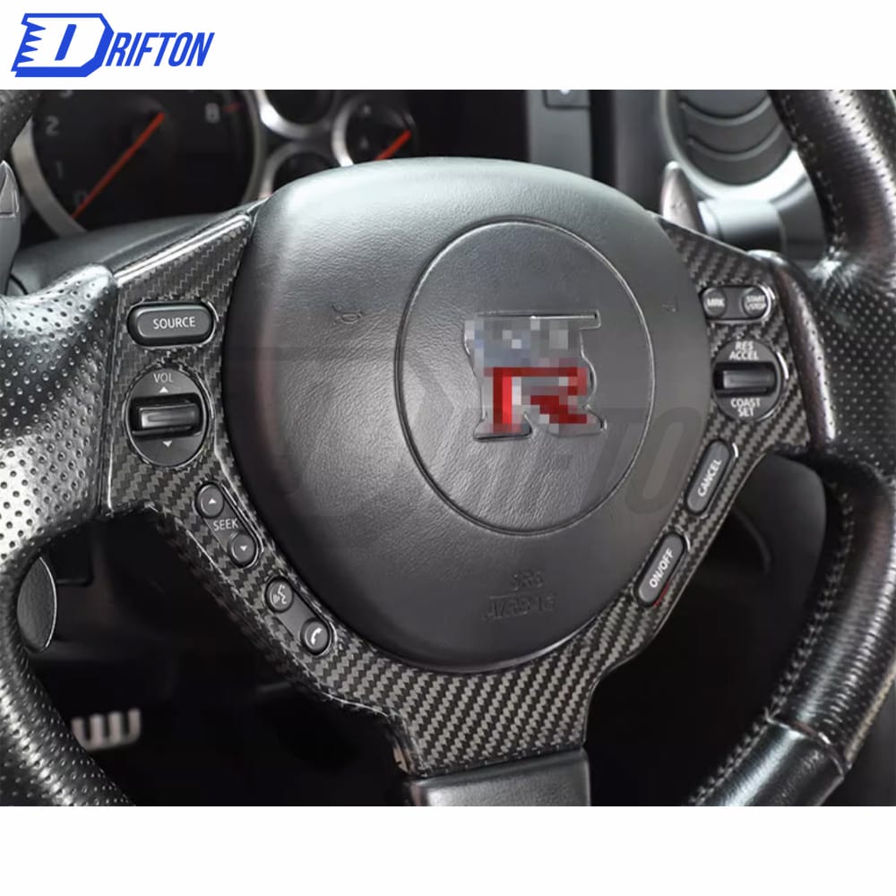 Dry Carbon Fiber Steering Wheel Cover For Nissan R35 GTR 2008-2016