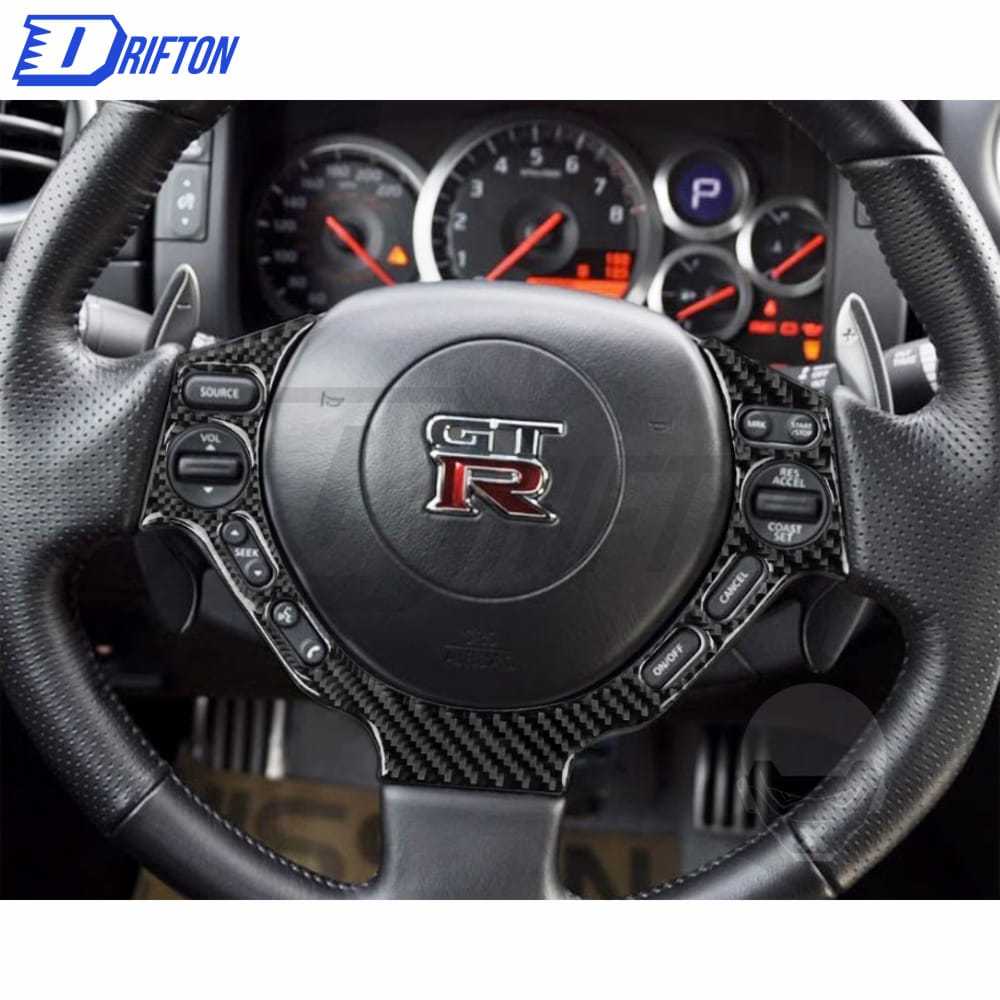 Dry Carbon Fiber Steering Wheel Cover For Nissan R35 GTR 2008-2016